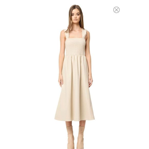 Elliatt Neira Smocked SunDress  in Bone color size S NWT$258 - Picture 3 of 8